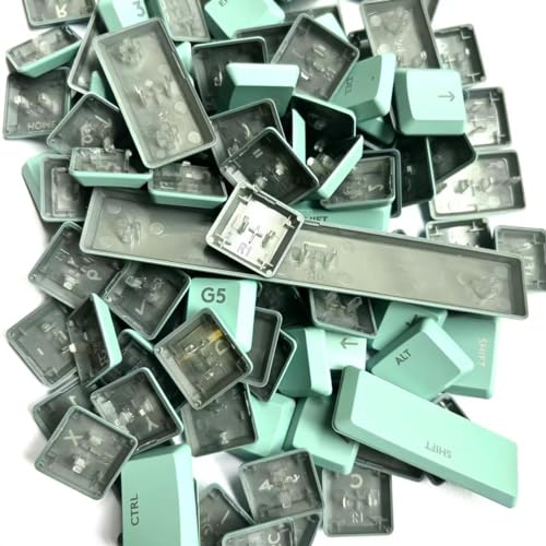 LZYDD Tastenkappe Mit Hintergrundbeleuchtung für Logitech G915TKL G915 G913 G815 G813 Tastatur - 111 Volle Tasten, Ersatz Zum Selbermachen, Farbige Tastenkappen (Grün)