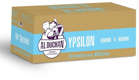 Al Duchan Shisha Kohle Naturkohle – Premium Kokoskohle für Wasserpfeife – 1KG, 4KG, 10KG, 20KG – Hohe Hitze, Lange Brenndauer (YPSILON Drittelkreis 25mm 10KG)
