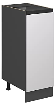 Vicco Apothekerschrank R-Line, Medizinschrank für die Küche, Weiß/Anthrazit, 30 cm, AP Anthrazit