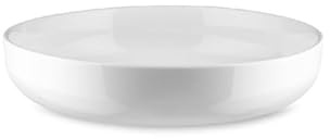 Alessi Itsumo NF07/2 - Assiette Creuse Design, Usage Quotidien, Esthétique Minimale, en Porcelaine Blanche, Diamètre 20 cm