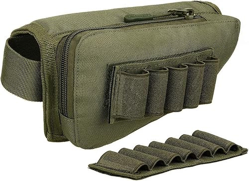 SINAIRSOFT Schaftschale für Munitionshalter, Taktischer Munitionshalter für Schrotflinten und Gewehre, Wangenstützentasche mit 2-Wege-Doppelreißverschluss