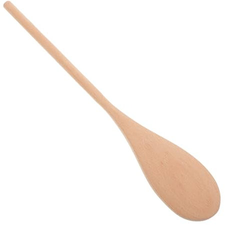 BRIGHTFUFU 24pcs Long Handle Wooden Cooking Spoon Multifunctional Kitchen Utensil for Stirring Baking Soup Sauce