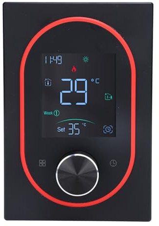 Smart Termostato Touch Screen AC 95 – 240 V, termostato intelligente a colori, app, controllo touch screen programmabile, regolatore di temperatura intelligente (fedeltà wireless per Tuya)