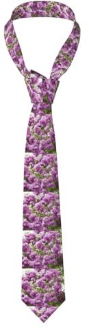 YOFIEN Corbatas Lilas, Corbatas para Hombre Corbatas de Poliéster Novedad Corbata Delgada