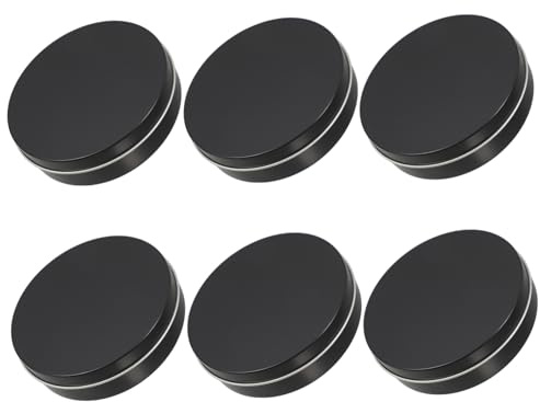 Gatuida 6pcs Round Metal Candy Storage Tin Box Sugar Cookie Mold Biscuit Container for Party Favor Sweet Tin