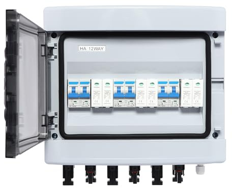 überspannungsschutz PV 3 In 3 Out 1000v DC Solar Combiner Box Leistungsschalter Solar Trennschalter,Für Solarmodule Im Freien, Wohnmobile Und Elektrofahrzeuge