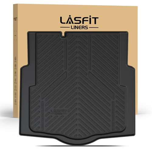 LASFIT Trunk Mat for Chevrolet Chevy Cruze 2016-2020 (Not for 2016 Cruze Limited), Only Fit Cargo with Spare Tire, All Weather TPE Custom Fit Cargo Mat Trunk Liner (Fit Sedan, Not for Hatchback)
