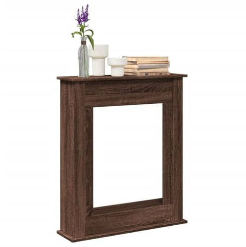 GCHDHAPB Kaminumrandung Braun Eiche 75x20x87,5cm Holzwerkstoff Haus & Garten Kamin & Holzofen Zubehör