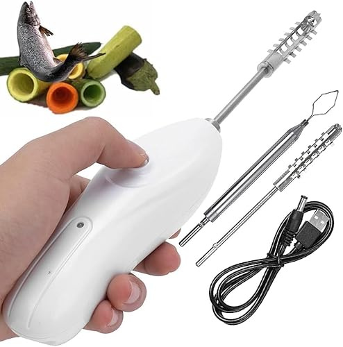 Pelador eléctrico de frutas y verduras, acero inoxidable con 2 cabezales de corte, 30 W para pelar y descorazonar eficientemente