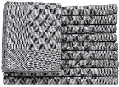 Generisch Premium Geschirrtücher Set, 50x70 cm, Set Geschirrtücher, 100% Baumwolle, 210 g/m² (Schwarz)