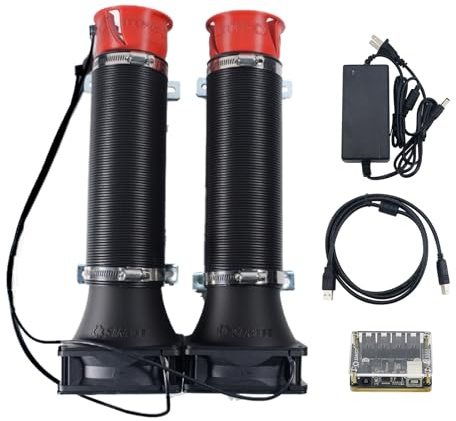 Benshuuk 2PCS Simulation Turbine Einlassrohr Wind Sense für Logitech G923 G920 G29; Simulator Windgeschwindigkeitsänderung für Thrustmaster T300/T300RS/TGT T248 Lenkrad (Red-2)