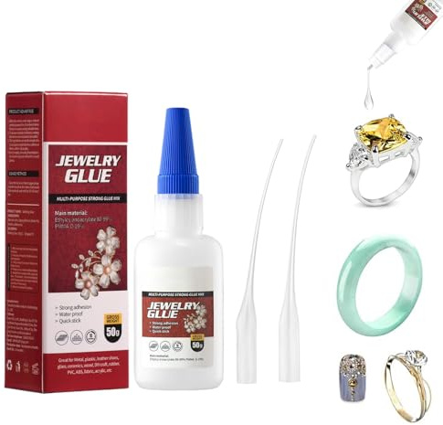 Smyckeslim, transparent hantverkslim med flera användningsområden, extra starka omedelbara halsband, modesmycken