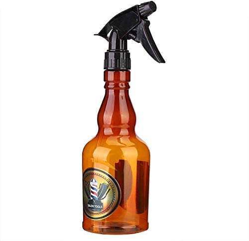 Pongnas 650 Ml Påfyllningsbar Vattensprayflaska, Vintage Frisörspruta med Justerbart Munstycke för Fin Dimma, Spruthuvud med Bekvämt Grepp för Hem och Salong (BROWN)