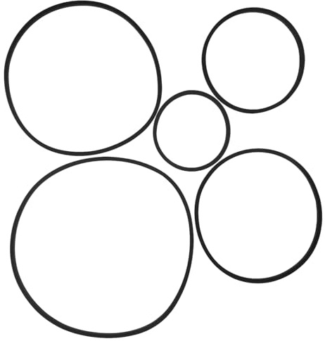 WEKADRIN Anneaux Flottants pour Plantes D'aquarium 80-200 Mm en Eva Noir, Lot de 5 Cercles d'alimentation pour Poissons, Isolation pour Plantes Flottantes, Accessoire Aquarium Polyvalent