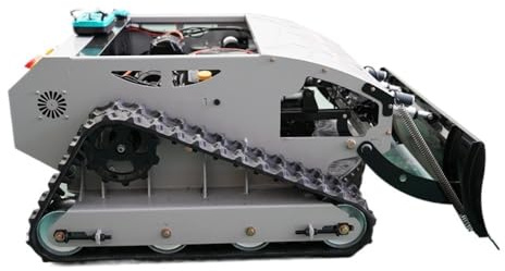 Robot de corte de césped inteligente totalmente automático, cortacésped de orugas con control remoto, altura de corte ajustable adecuada para jardines y patios.