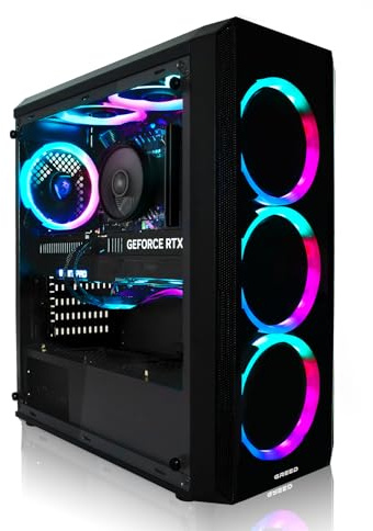 Greed®Mk2 Basic - 4K High End Gaming PC Raytracing - Intel Core i5 10400F + Nvidia Geforce RTX 3050-4,3 GHz Ultra-rápido RGB + Ordenador de sobremesa - 32 GB DDR4 RAM - 512GB SSD - WLAN + W11 Pro