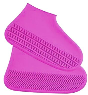 JBJYGSG Copriscarpe impermeabili da 2 pezzi in silicone antiscivolo for copertura riutilizzabile for giornate di pioggia all'aperto(Pink,M (35-39))