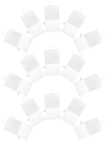 LALADEFIEE Déshumidificateurs Réutilisables Sûrs pour Vêtements et Objets de Valeur 15 Paquet Suspendus en Plastique Blanc Absorbeurs D'humidité pour Armoire et Salle de Bain