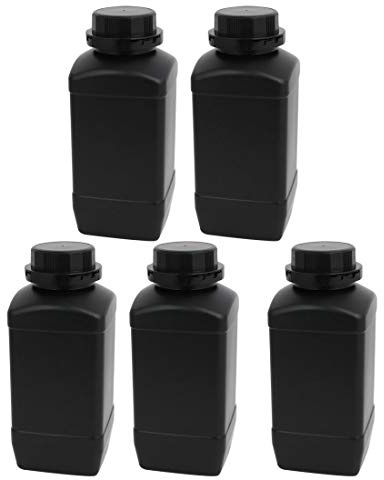 Aexit 5pcs 1500ml de plástico de boca ancha con cosa sellado contenedor de botellas de almacenamiento negro (2cbfd397a825bde58595843fc787ba0e)
