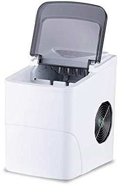 SMSOM Macchina del Ghiaccio Maker for controsoffitto, 9 Ice Cubes Pronto in 6 Minuti, 26kg cubetti di Ghiaccio Proiettile in 24H, Ice Maker Elettrico con Paletta e Carrello for la casa/Ufficio/Bar
