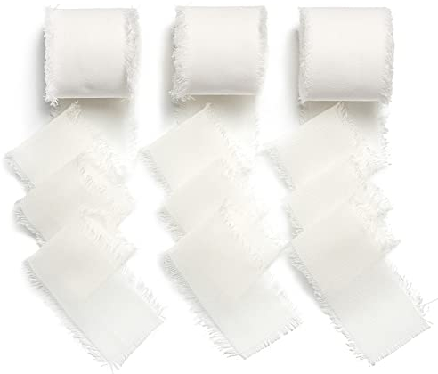 AOKSUNOVA Geschenkband Schleifenband Hochzeit Weiss Dekoband Geschenkverpackung Weißes Band Hochzeit