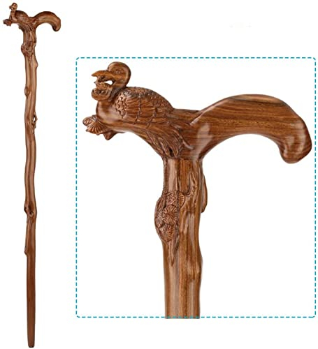 Canne en Bois Robinet bâton de Marche séquoia Vieil Homme béquilles Sculpture sur Bois Cadeaux d'anniversaire bâtons Cannes en Bois pour Hommes et Femmes
