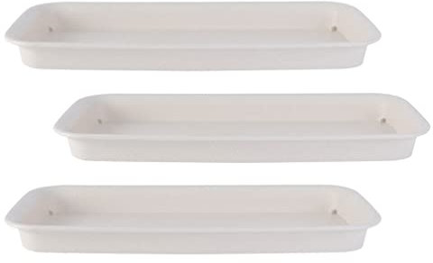 Operitacx 3Er-Pack 15 7 X 5 6 Zoll Rechteckige Abtropfschalen Für Pflanzenuntersetzer Aus Kunststoff Stabile Blumentopfuntersetzer Aus Kunststoff Langlebige Pflanzenschale Für Verschiedene