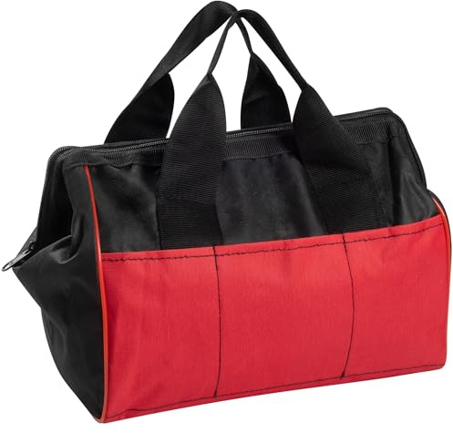 Hardys Heavy Duty Tool Bag - Tool Organiser with Lock-in-Place 12 Opening, Wide Tote with 1 Inside Pocket & 6 External Pockets - Water Resistant, 600D Nylon Fabric