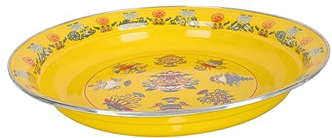 Ciieeo Enamelware Teller Hitzebeständig Bedruckt Servierplatte Für Restaurant Küche Bbq Haushalt Langlebig Pflegeleicht Vintage Geschirr