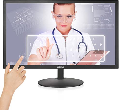 Upinva 19 Zoll Touchscreen Display CCTV Monitor mit HDMI BNC VGA AV USB Multifunktionseingang Sicherheitsüberwachung 1440x900 Eingebauter Lautsprecher Multi-Touch LCD Monitore