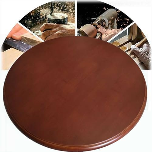 Tocadiscos giratorio de madera grande para mesa de comedor de 24 y 35 pulgadas, bandeja giratoria de servir de madera suave y silenciosa, para el hogar, oficina, bar