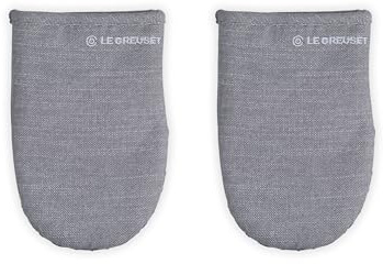Le Creuset Set of 2 Mini Oven Mitts, 8, Charbon