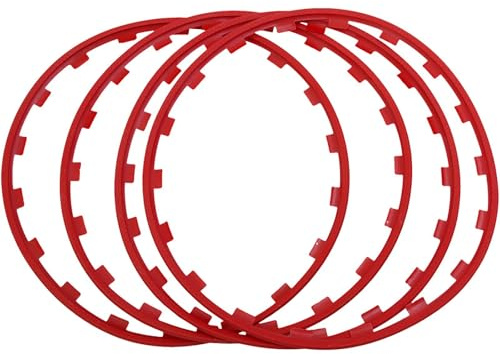 Protectores Ruedas For Automóviles,Protectores Llantas,Llantas Modificadas,Protectores Decorativos For Ruedas 16 A 21 Pulgadas,Antiarañazos Antifricción,Adecuados For Muchos Vehículos(Red,16in)