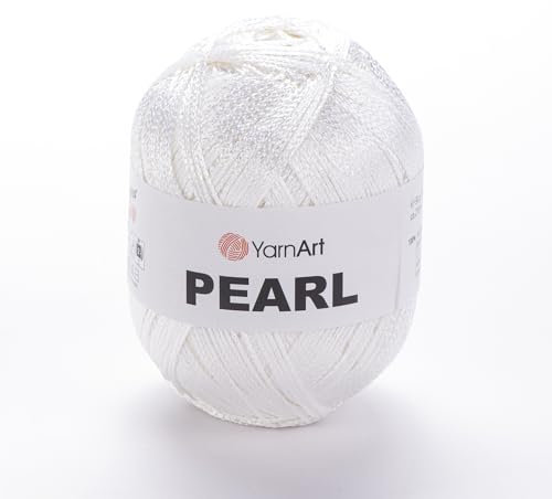 YarnArt Pearl - 100% Viscose Silky Shine Yarn, Lightweight & Soft Crochet Thread for Knitting, Lace Dresses, Blouses, Shawls, Summer Cardigans, 90g (3.17 oz), 270m (295 yds), Fine Weight (106)