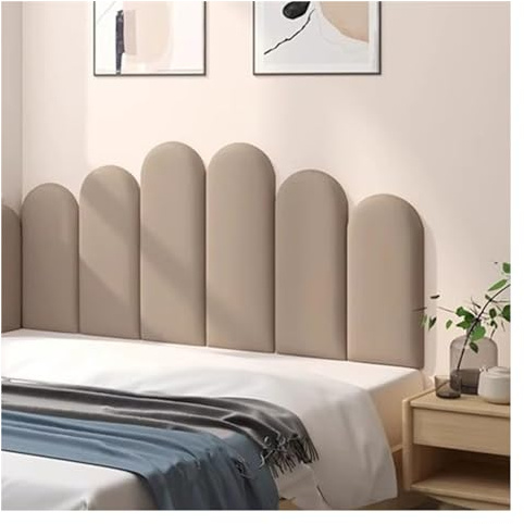 3D Selbstklebendes Kopfteil Paneele Weich Braun Anti-Kollisions-Wandkissen für Kinderzimmer 180 cm Bett Sicherheitspolsterung Stilvolle Kinderzimmerdekoration Kindersicherer Wandschutz