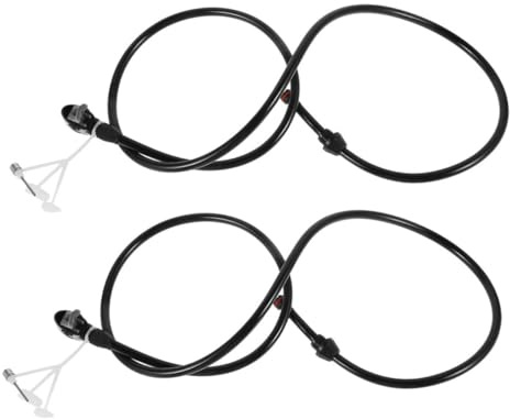Milisten 2 Stück Aufblasvorrichtung Fahrradluftpumpe Fahrradreifenpumpenadapter Luftrohre Doppelfass-Fahrrad-Standfußpumpe Fahrrad Standpumpe Fahrradersatzteile Standpumpen Plastik Schwarz