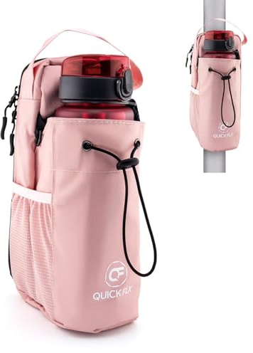 QUICKFLX Magnetische Sling Bag Sporttasche | Kompakte Gym Tasche mit Flaschenhalter & Magnet-Befestigung | wasserdichte Umhängetasche für Fußball Training & Fitness