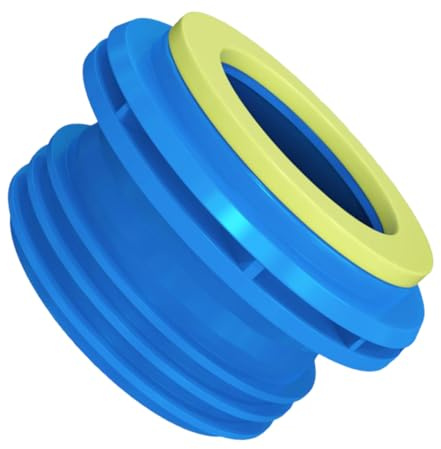 Blue Rubber Toilet Wax Ring for Toilet Bowl and Drain Outlet Seal | Odor Proof, Leak Proof, Watertight Fit, Easy Installation, Flange Ring for Bathroom Plumbing Use