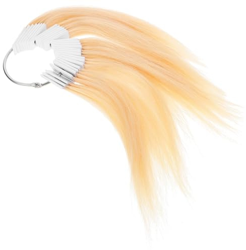 PLAFOPE 30 pièces Nuancier Cheveux Humains Mèches pour Test Coloration Échantillons Naturels pour Coiffure et Décoloration Kit Mèches Véritables pour Salon Professionnel