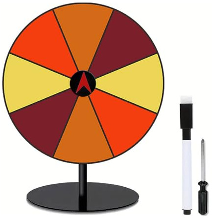 Uqezagpa Piattaforma girevole da tavolo personalizzabile Fortunes Wheel con cancellabile per fiere Fiere Personalizzabile Fortunes Wheel Tavolo Premio Giradischi