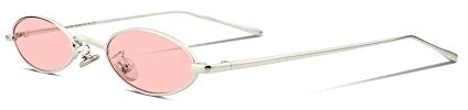 FEISEDY Vintage Små Ovala Solglasögon Slim Metal Frame Candy Color Lens Retro Dam Solglasögon B2277