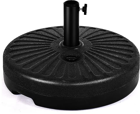 COSTWAY 23L Sonnenschirmständer Marktschirmständer Sonnenschirmfuß Balkonschirmständer Sonnenschirm Ständer rund befüllbar schwarz