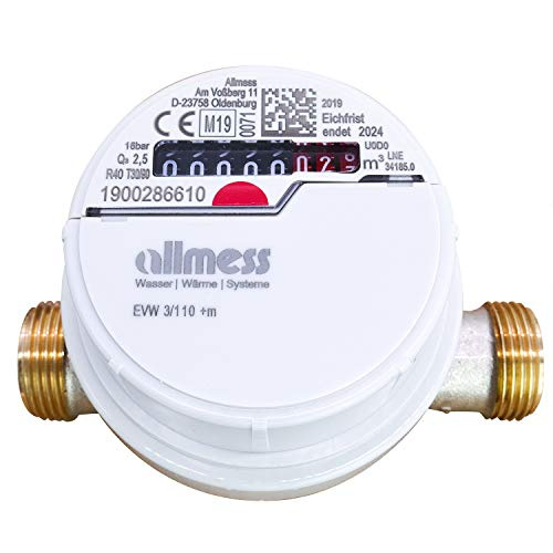 Allmess - Contatore acqua Einstrahl 2019, caldo fino a 90°C, 110 mm