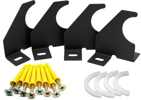 B&Z Staffe universali per montaggio a parete per radiatore a colonna verticale (65 mm, antracite)