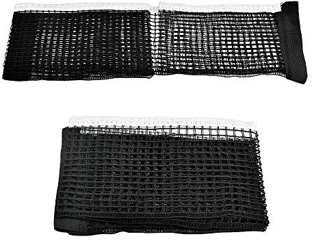 DURANTEY 2 Pezzi Reti da Ping Pong Rete Tavolo Ping Pong in Poliestere Rete di Ricambio per Ping Pong Portatile Reti e Postazioni da Ping Pong Professionale 180 x 15 cm