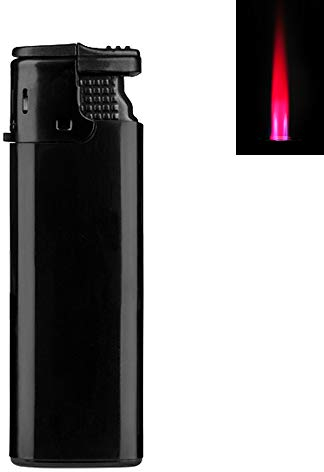 Sepilo Calidas - Mechero de gas con llama turbo, recargable, resistente al viento (negro, 1 mechero)