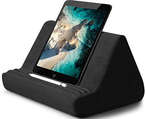 Zcvtbye Tablet Halter Kissen, Multi-Winkel Weich Tablet-Ständer, für iPad Pro 9.7, 10.5, 12.9, iPad Air Mini, Samsung Tab, iPhone, Bücher (Schwarz)