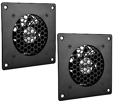 euroharry USB PC Ventilator (2Stk 80 x 80 x 25mm), Schwarz