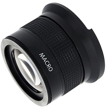 Objectif grand angle Fisheye 58 mm 0,35x pour appareil photo reflex numérique 58 mm, objectif grand angle à mise au point automatique macro intégré