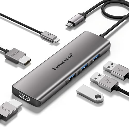 Docking Station USB C para macOS, Triple Pantalla MST Hub USB C con Dual HDMI, 100W PD, 3 USB 3.0, Adaptador Tipo C para MacBook Pro/Air, Windows, Portátiles (Modo Extendido en Mac)